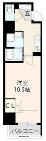STUDIO KANAREBASHI(1K/13階)の間取り写真