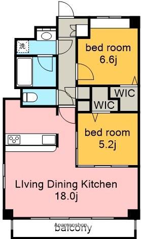 パビリオン本郷(2LDK/5階)の間取り写真