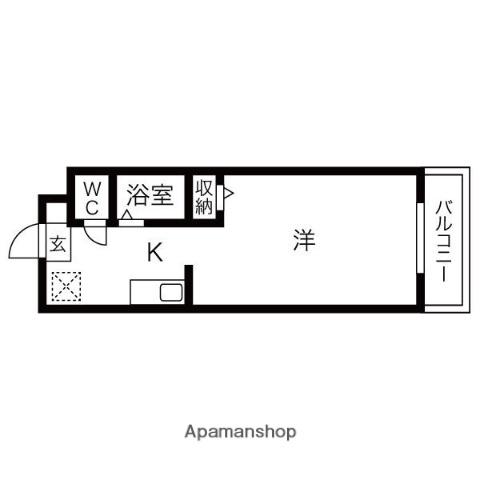 名古屋インターマンション(1K/3階)の間取り写真