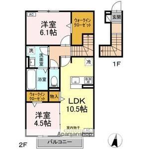 レクエルド(2LDK/2階)の間取り写真
