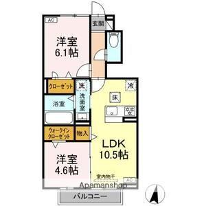 レクエルド(2LDK/1階)の間取り写真
