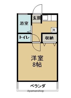 ラ・エスポワール(1K/1階)の間取り写真