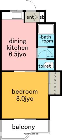 エクセレンス名東(1DK/3階)の間取り写真