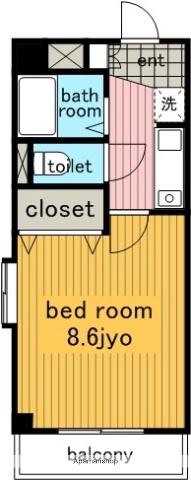 シティライフ本郷(1K/2階)の間取り写真