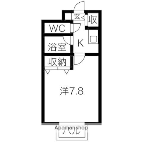 グレイス三好(1K/2階)の間取り写真