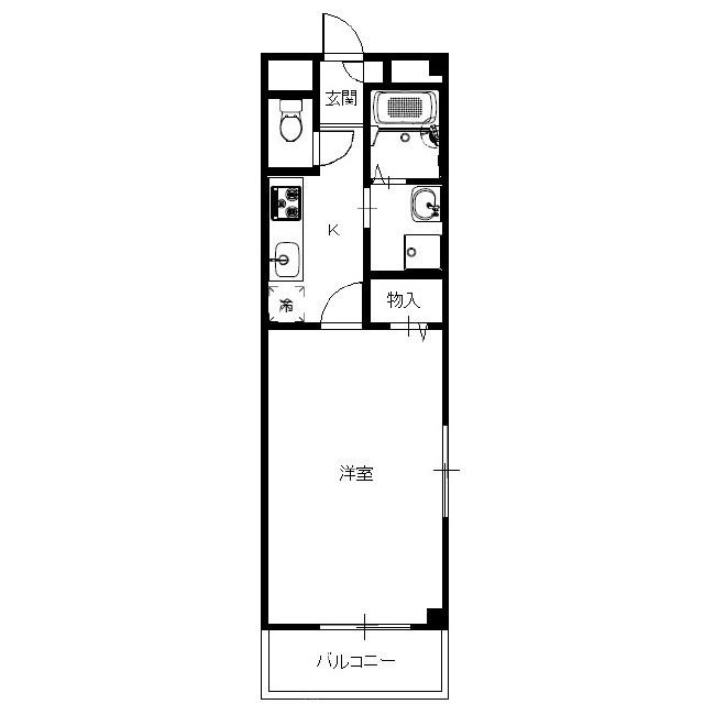 アンプルール フェール MS Ⅰ(1K/3階)の間取り写真