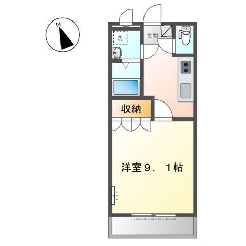 エクセルハイム(1K/1階)の間取り写真