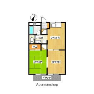 ハイツコトブキ(2DK/2階)の間取り写真