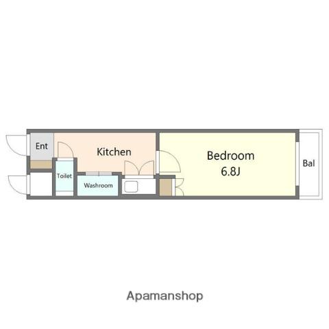 アイルーム豊田永覚Ⅱ(1K/2階)の間取り写真