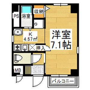 JS桜町(ワンルーム/4階)の間取り写真
