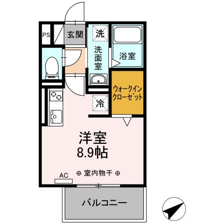 グランピュア土橋(ワンルーム/3階)の間取り写真