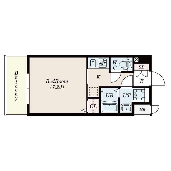 SーRESIDENCE豊田AVANTA12月契約(1K/8階)の間取り写真
