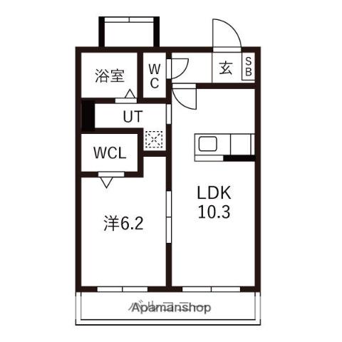 GRAND VILLA(1LDK/5階)の間取り写真