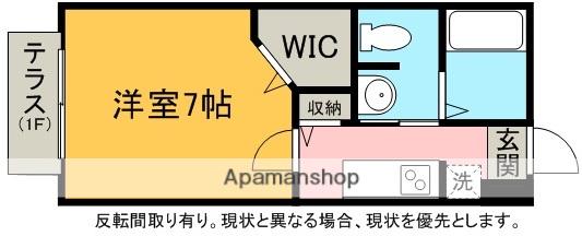 ジュネスヴィラージュ(1K/1階)の間取り写真