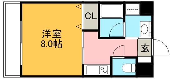 スマイルガーデン(1K/2階)の間取り写真