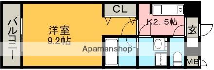 サンセリテうえの(1K/3階)の間取り写真