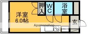 シャンテ逢和Ⅱ(ワンルーム/2階)の間取り写真