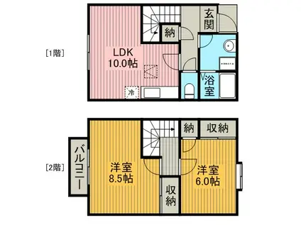 ＥＮＴＯＰＩＡ　ＤＯＭＩＣＩＬＥ(2LDK)の間取り写真