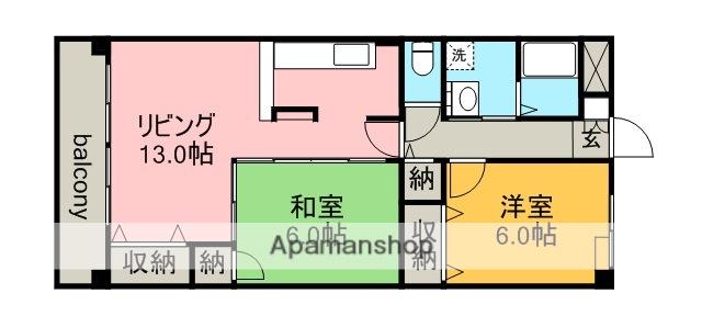 センタースクエア春日井(2LDK/3階)の間取り写真