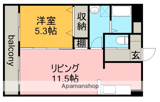 PROMENADE彩(1LDK/2階)の間取り写真