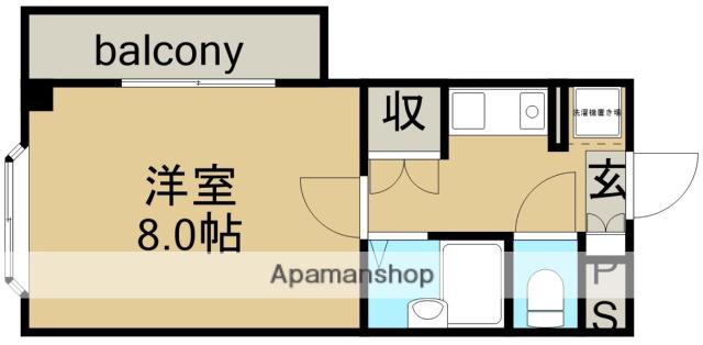 ファミールS(1K/2階)の間取り写真