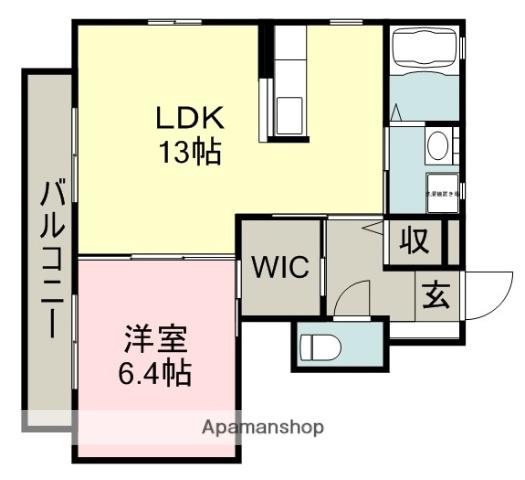 スウィートシュトラール(1LDK/1階)の間取り写真