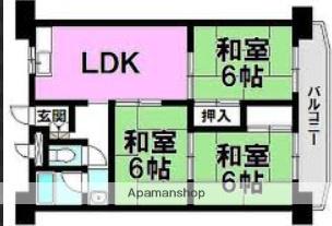 セブンスターマンション春日井(3DK/2階)の間取り写真