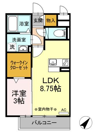 カトルセゾン/セレッソ(1LDK/3階)の間取り写真