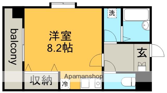 ソフィア(ワンルーム/2階)の間取り写真