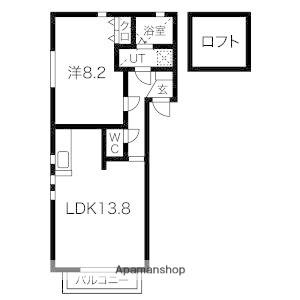 ルーテシアⅡ(1LDK/2階)の間取り写真