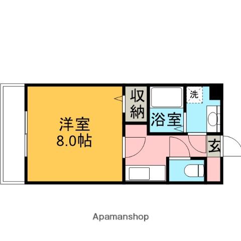 神領ステーションビル(1K/4階)の間取り写真