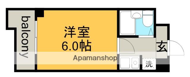 アップルコート春日井(1K/2階)の間取り写真