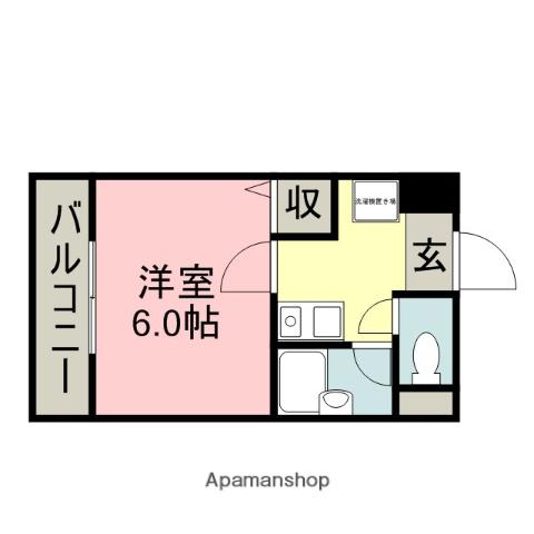 セシリア(1K/3階)の間取り写真