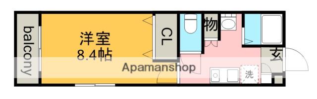 グラン・フィオーレ(1K/3階)の間取り写真
