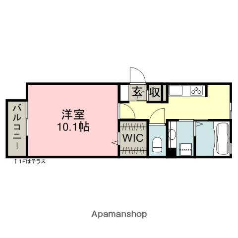 セルレア(1K/3階)の間取り写真