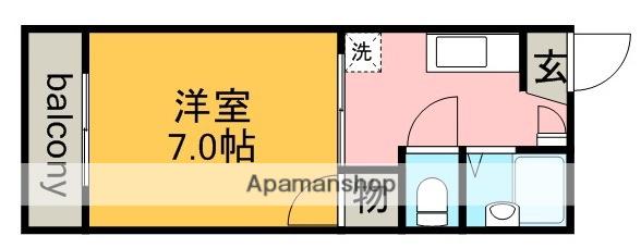 高蔵寺ハイム(1K/1階)の間取り写真