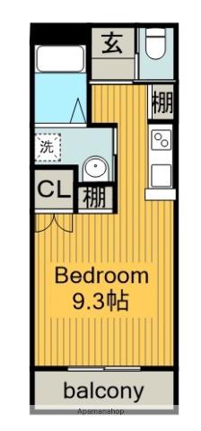 CIビル(ワンルーム/3階)の間取り写真