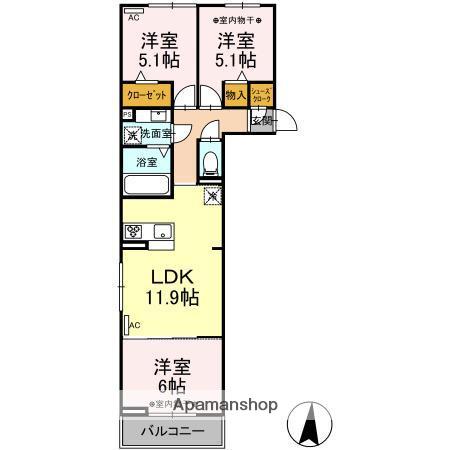カノープス(3LDK/2階)の間取り写真