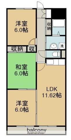 COMFORT高蔵寺(3LDK/2階)の間取り写真