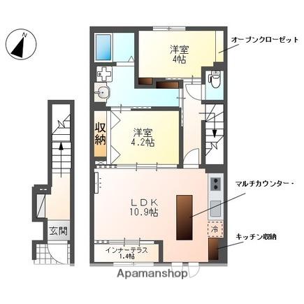AMFORETI(2LDK/2階)の間取り写真