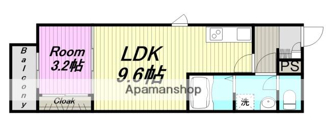 LECOCON春日井Ⅲ(1LDK/1階)の間取り写真