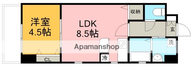 BLUME(1LDK/5階)の間取り写真