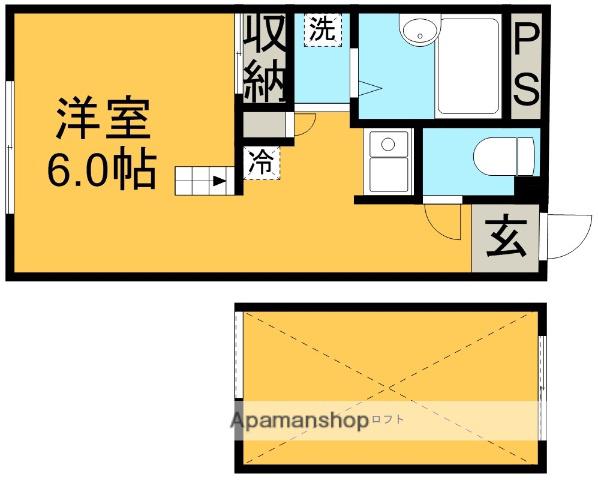 ウェルメイドⅢ(ワンルーム/1階)の間取り写真