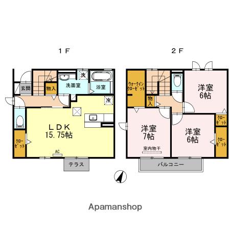 カーサ　ド　リオ(3LDK)の間取り写真