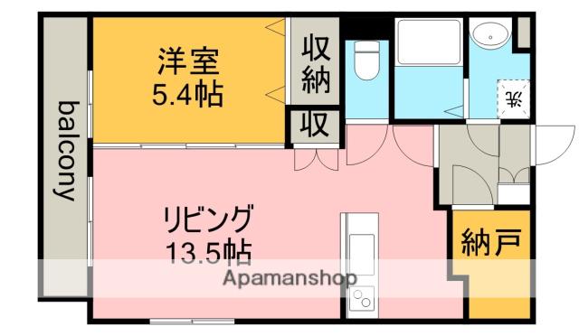 ビバーチェ(1SLDK/3階)の間取り写真