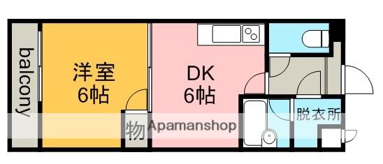 はとビル(1DK/3階)の間取り写真