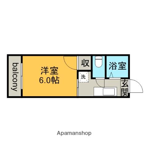 ハイツアイカ松本(1K/1階)の間取り写真