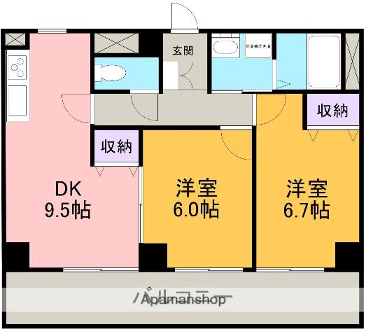 ロイヤル寿(2LDK/2階)の間取り写真