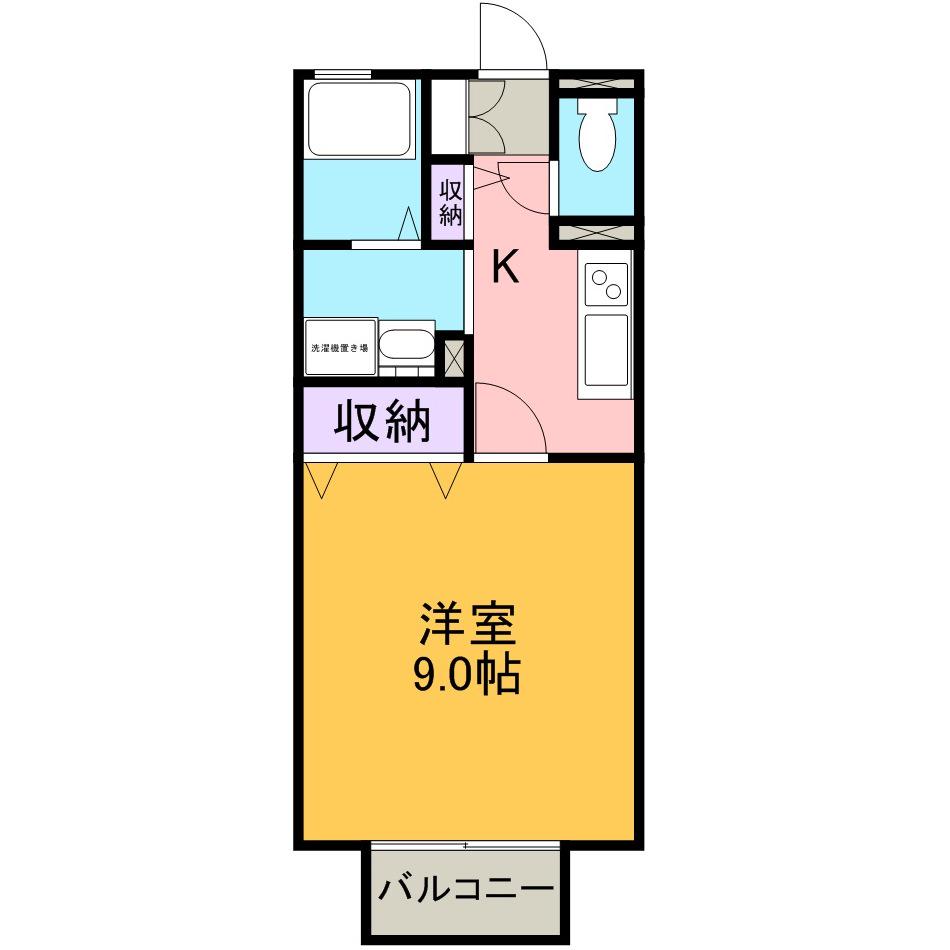 プレミールM&S(1K/2階)の間取り写真