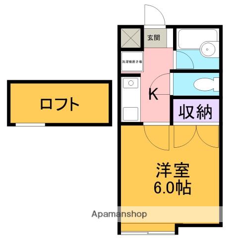 メゾンエスポア(1K/1階)の間取り写真